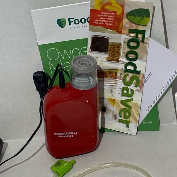 FoodSaver Vacuum Sealer FreshSaver Rechargeable Handheld Sealing System Red - Picture 8 of 9